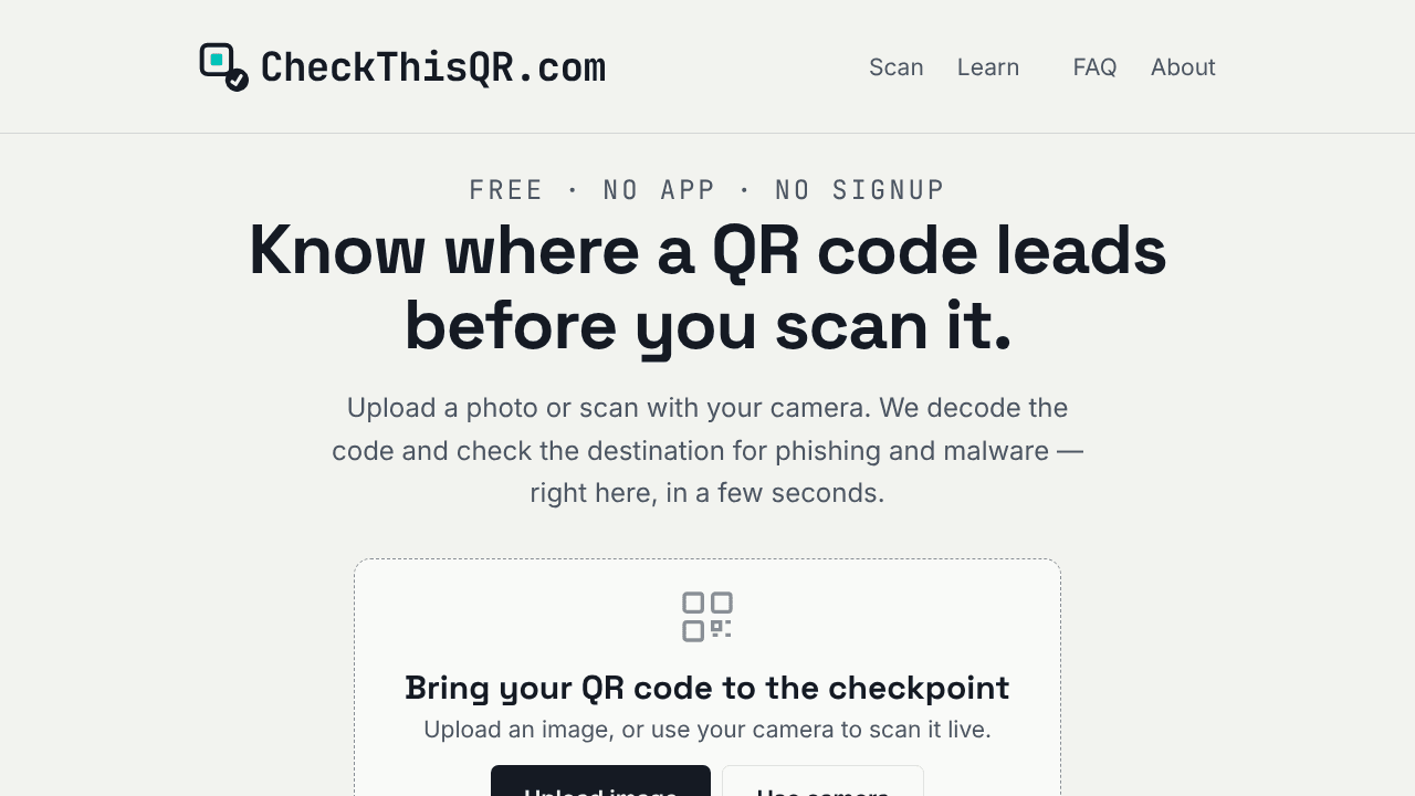 CheckThisQR website screenshot