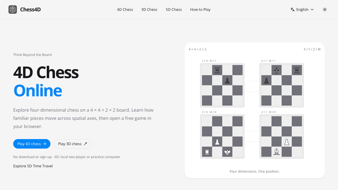 Chess4D website screenshot