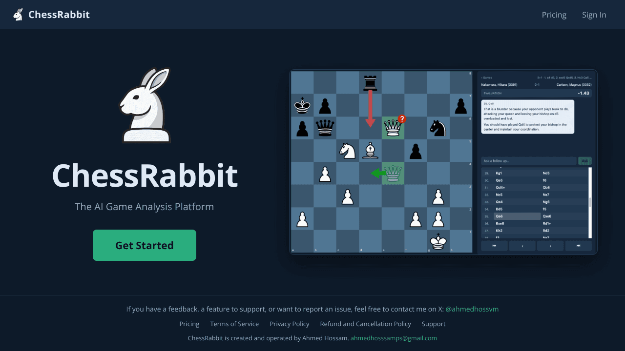 ChessRabbit website screenshot