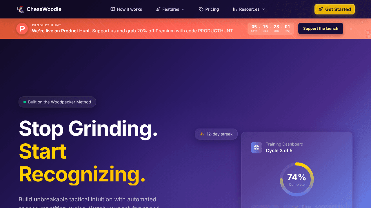 ChessWoodie website screenshot