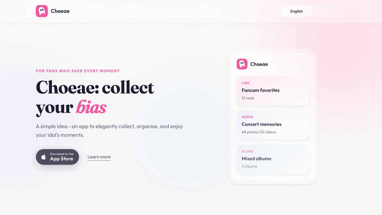 Choeae website screenshot