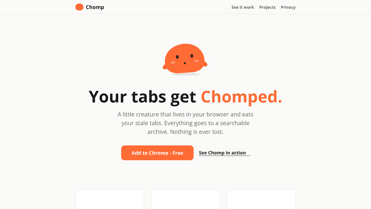 Chomp website screenshot