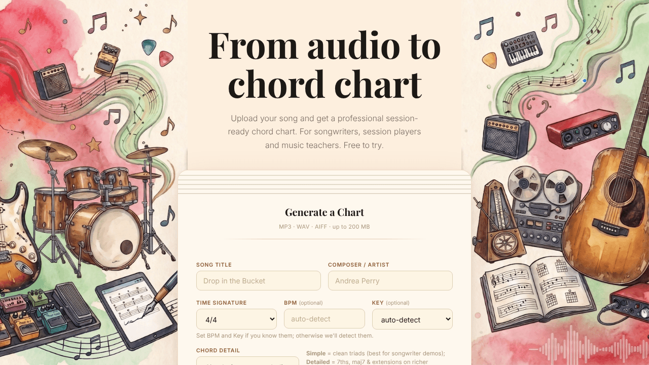 Chord Chart AI website screenshot
