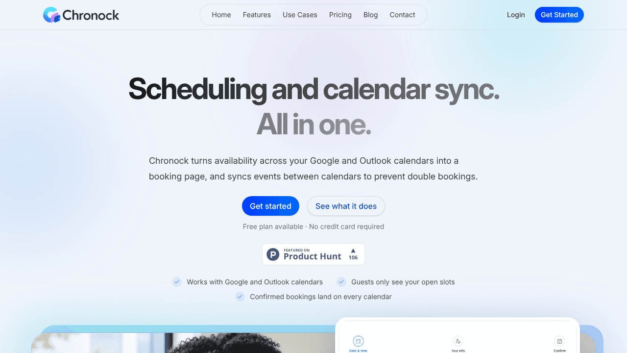 Chronock website screenshot