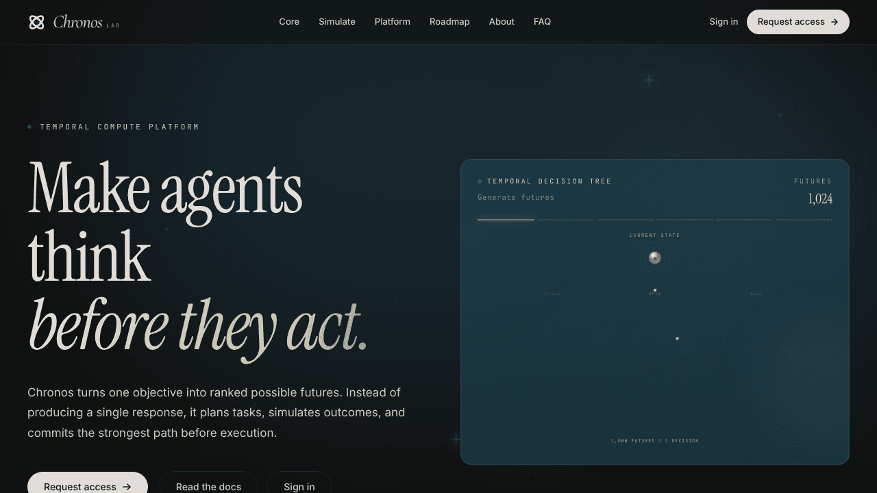 Chronos Lab website screenshot
