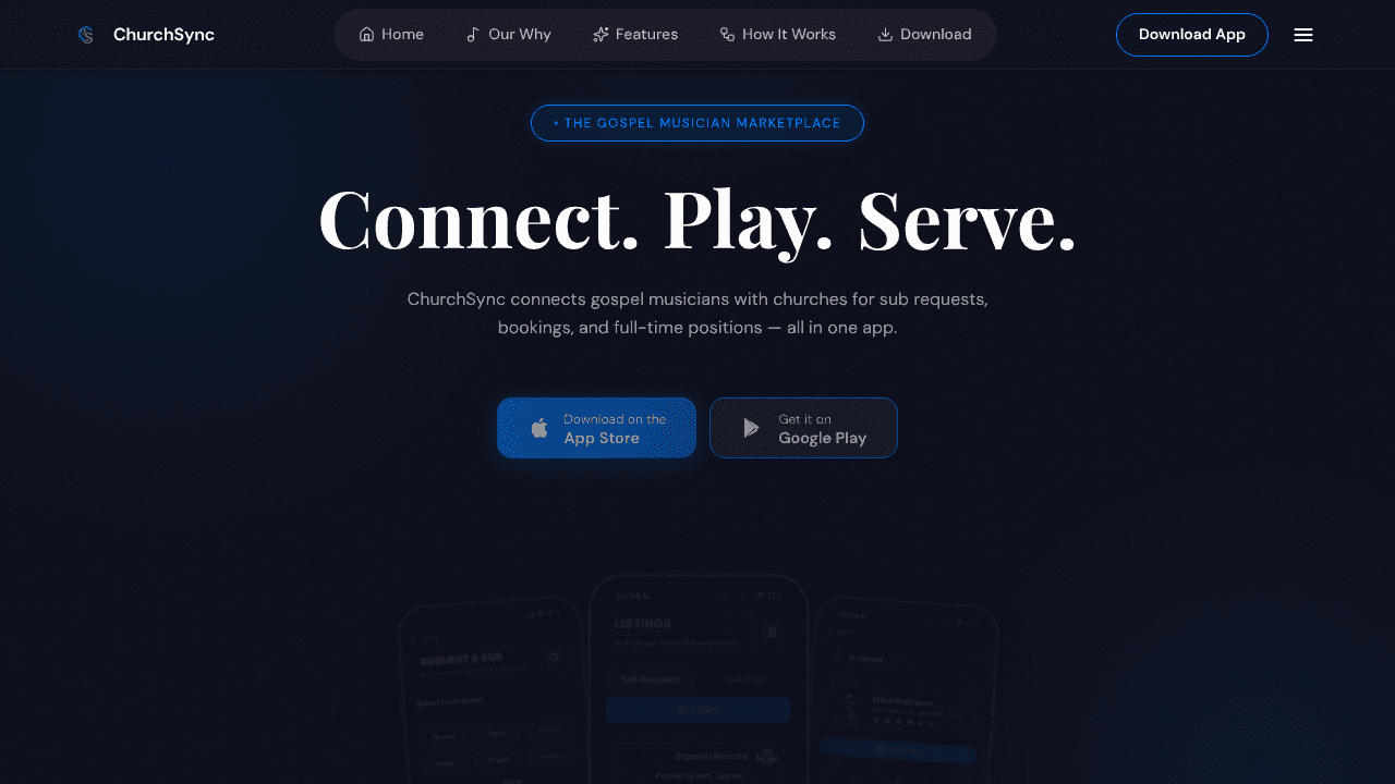 ChurchSync website screenshot