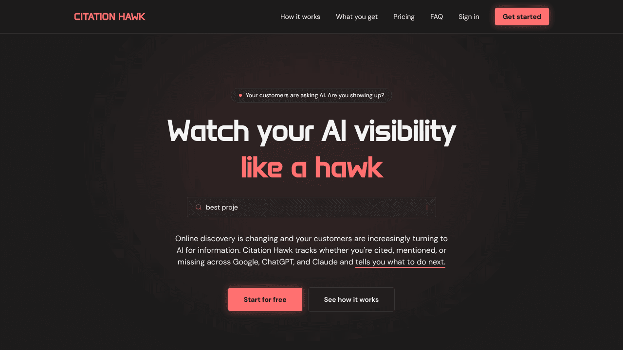 Citation Hawk website screenshot