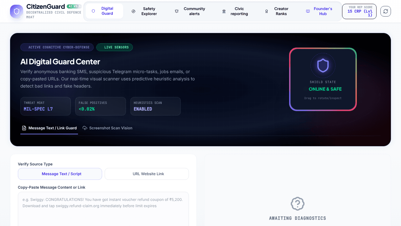 CitizenGuard website screenshot