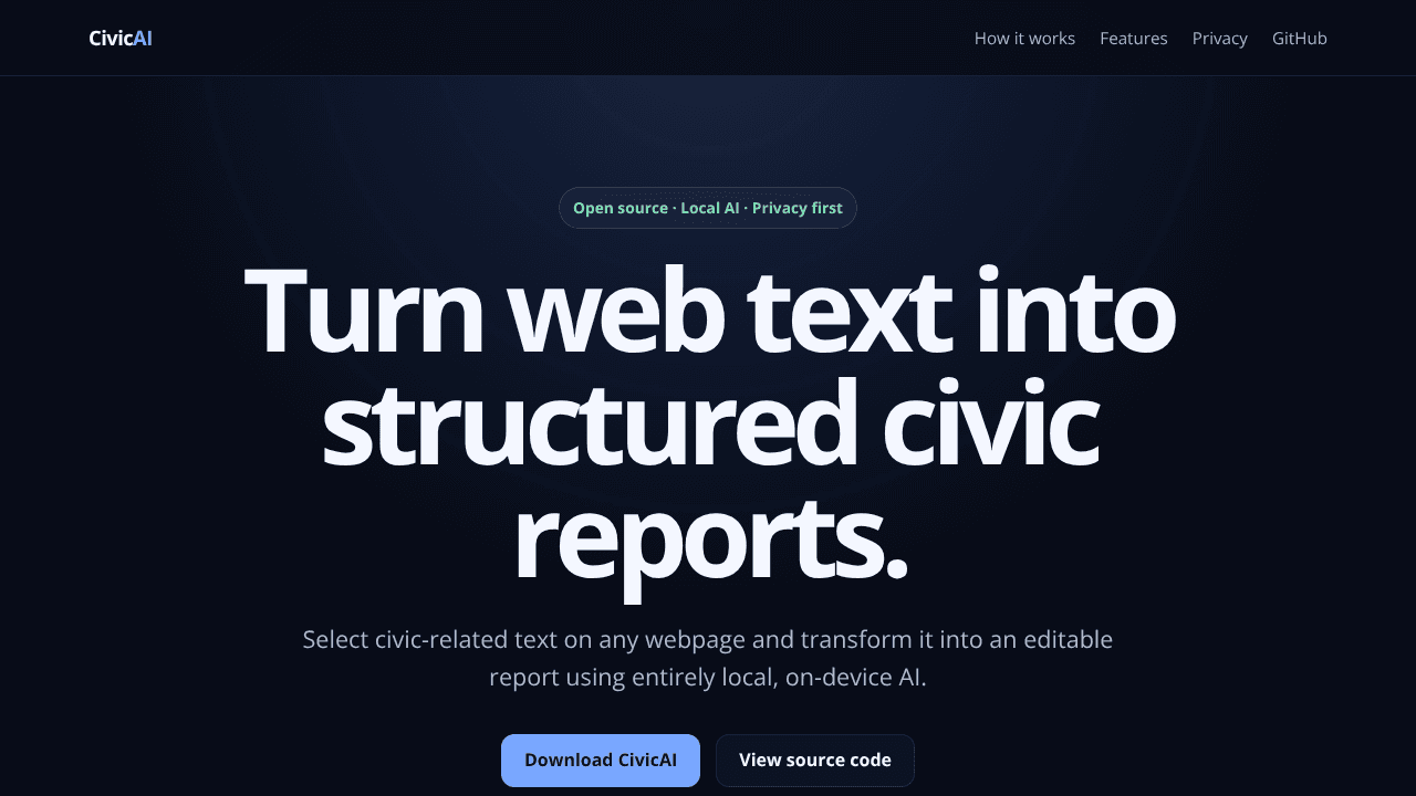 CivicAI website screenshot