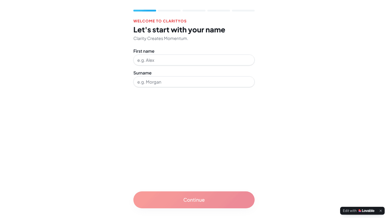 ClarityOS — website screenshot