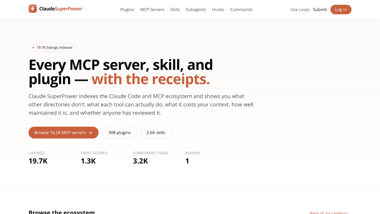 Claude SuperPower  website screenshot