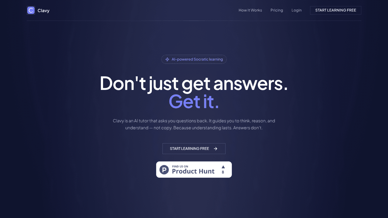 Clavy website screenshot