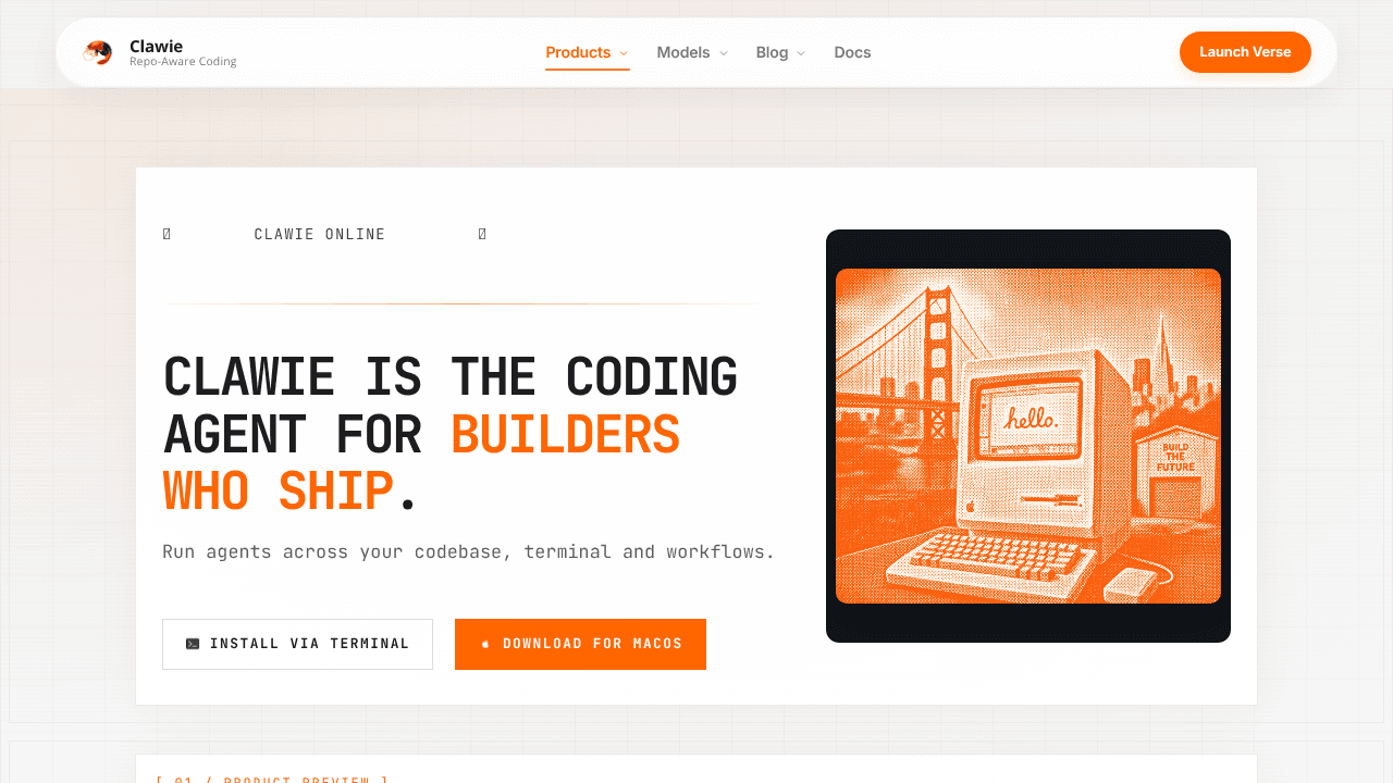 Clawie by Jame website screenshot