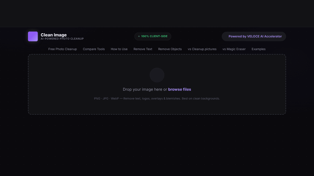 Clean Image website screenshot