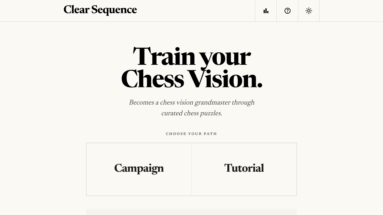 Clear Sequence website screenshot