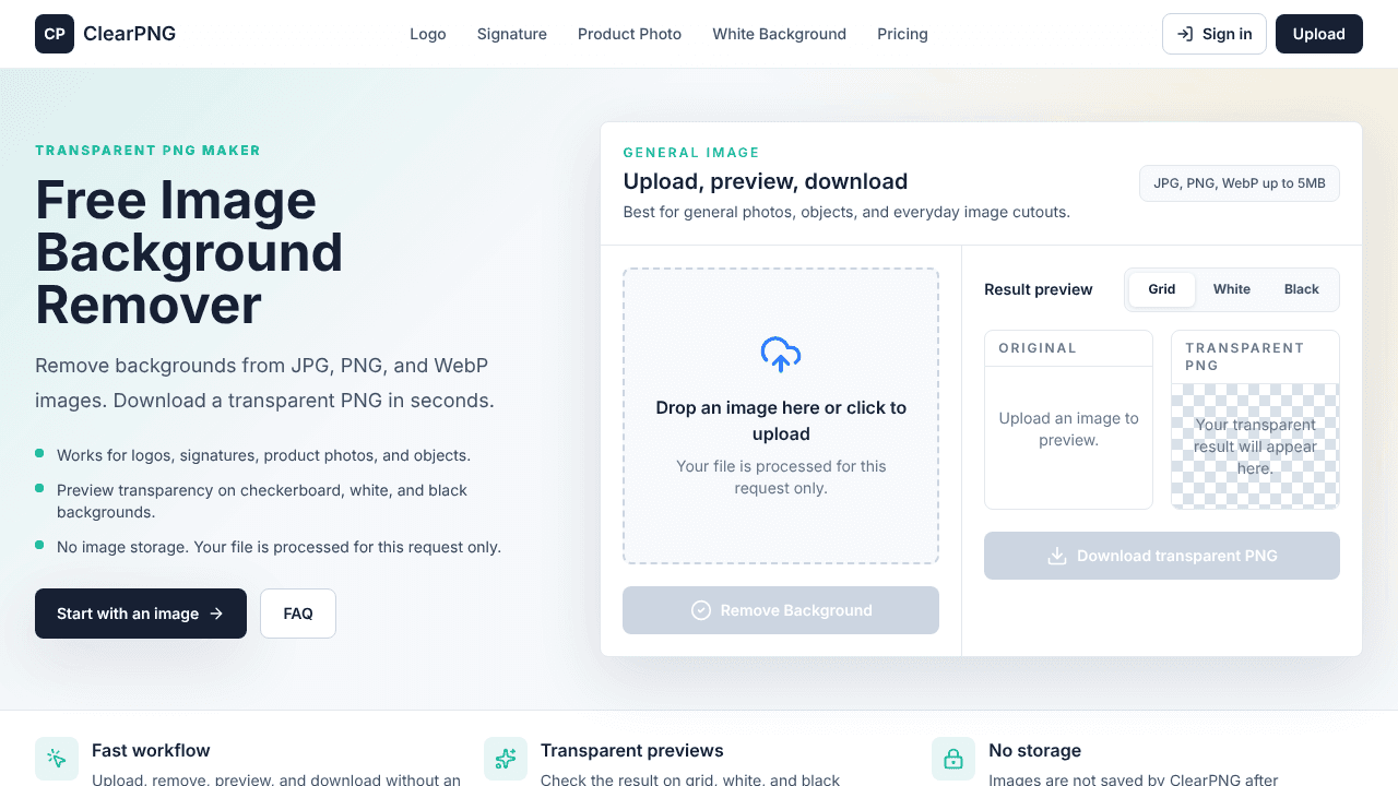 ClearPNG website screenshot