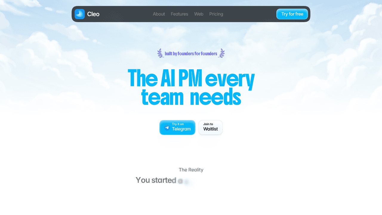 Cleo website screenshot