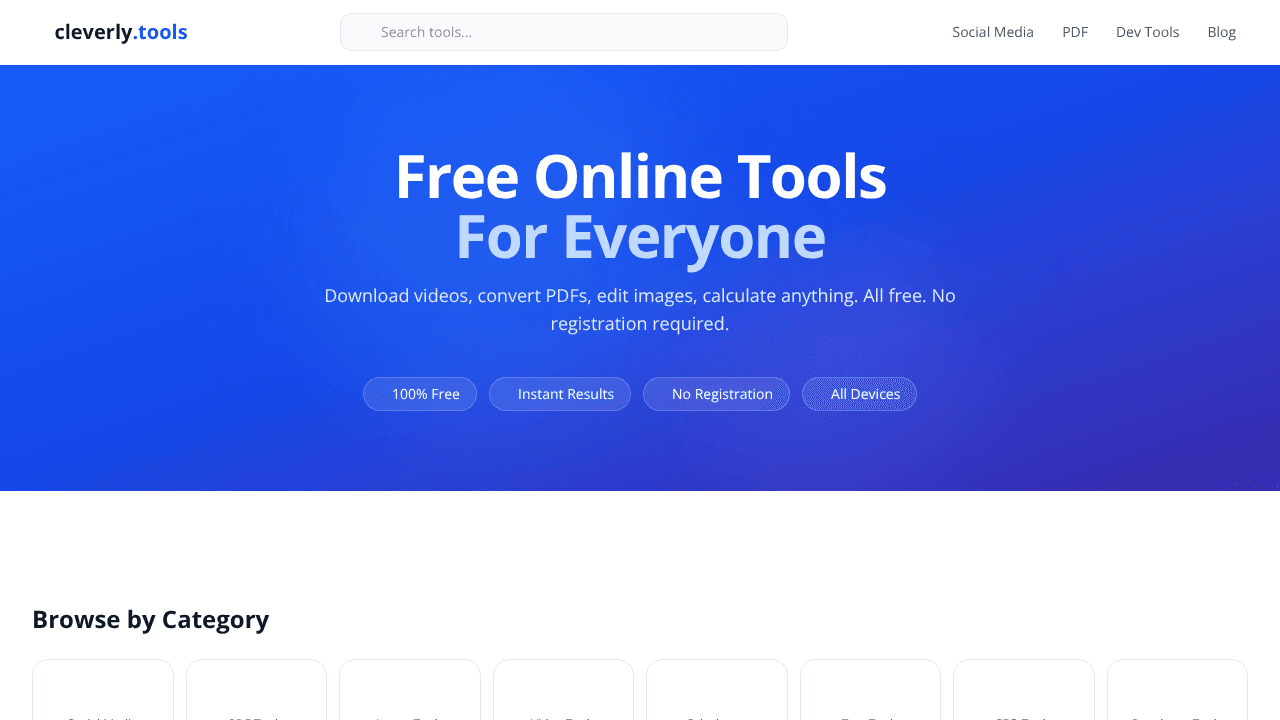 cleverly.tools website screenshot
