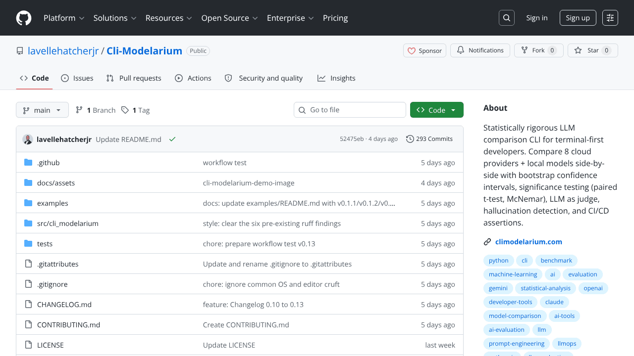 Cli Modelarium website screenshot