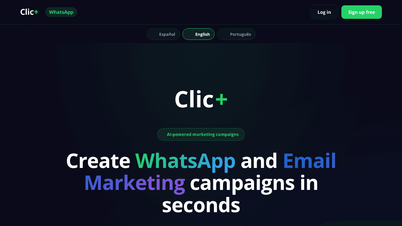 Clic+ website screenshot