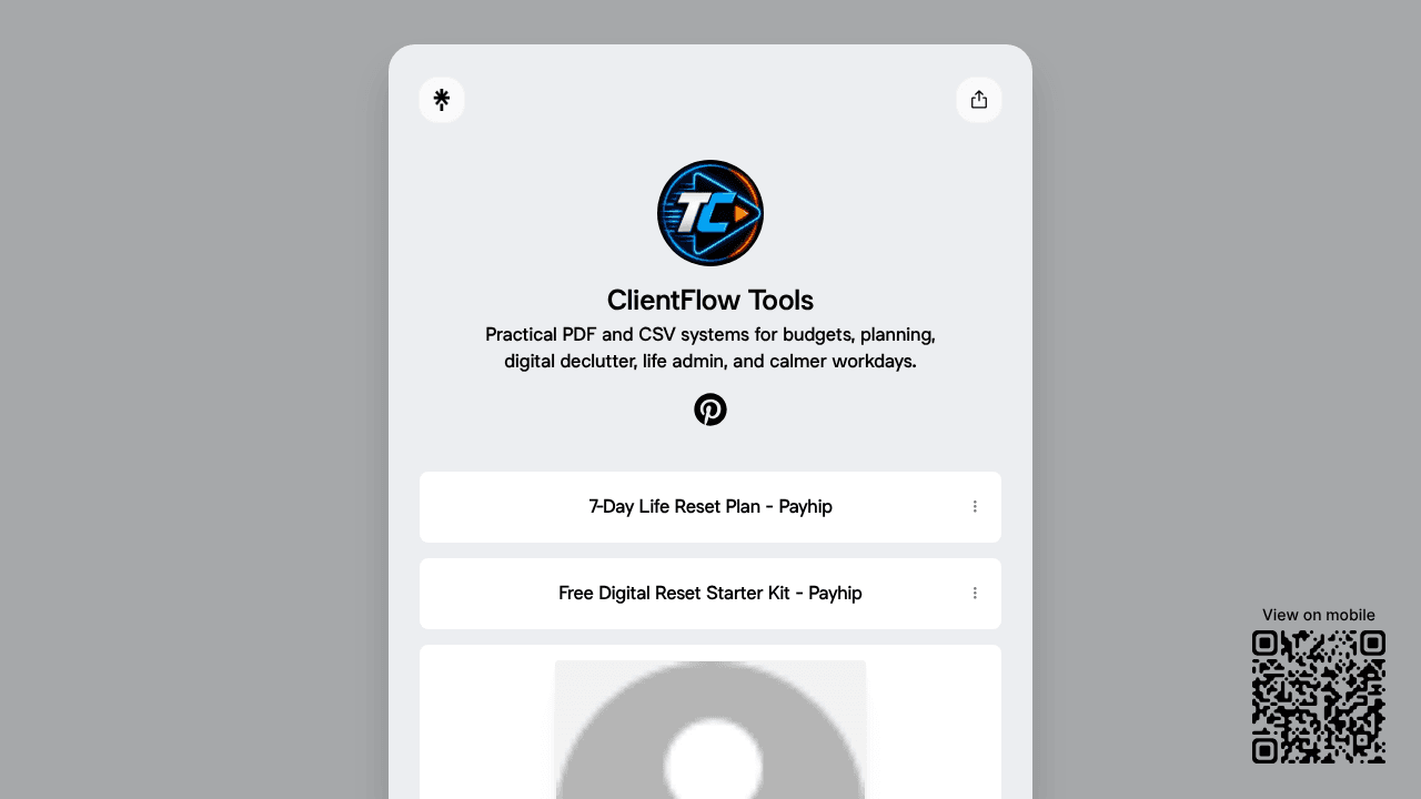 ClientFlow Tools website screenshot