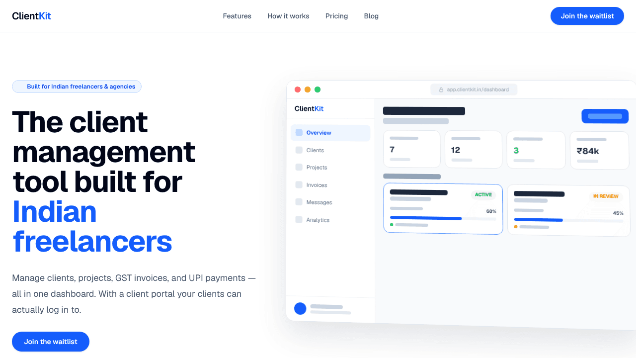 ClientKit website screenshot