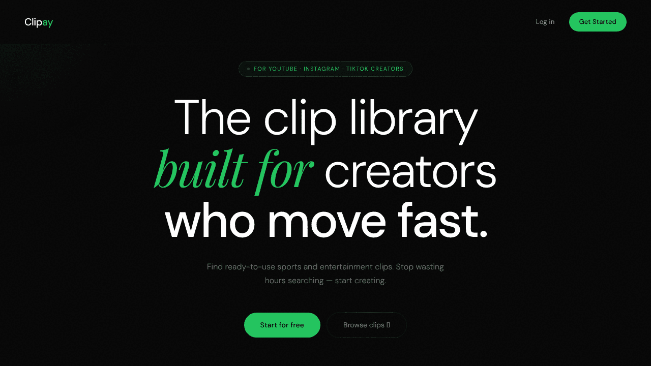 Clipay website screenshot