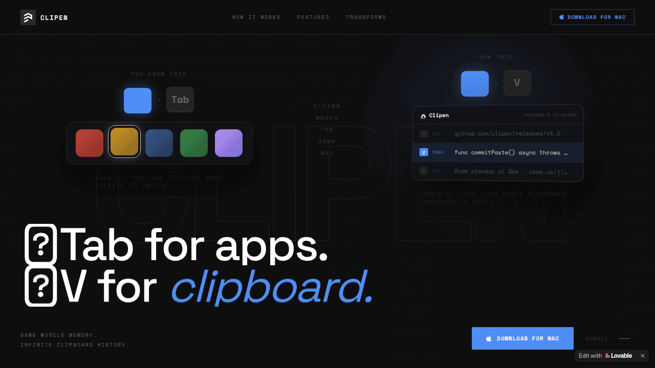 Clipen website screenshot