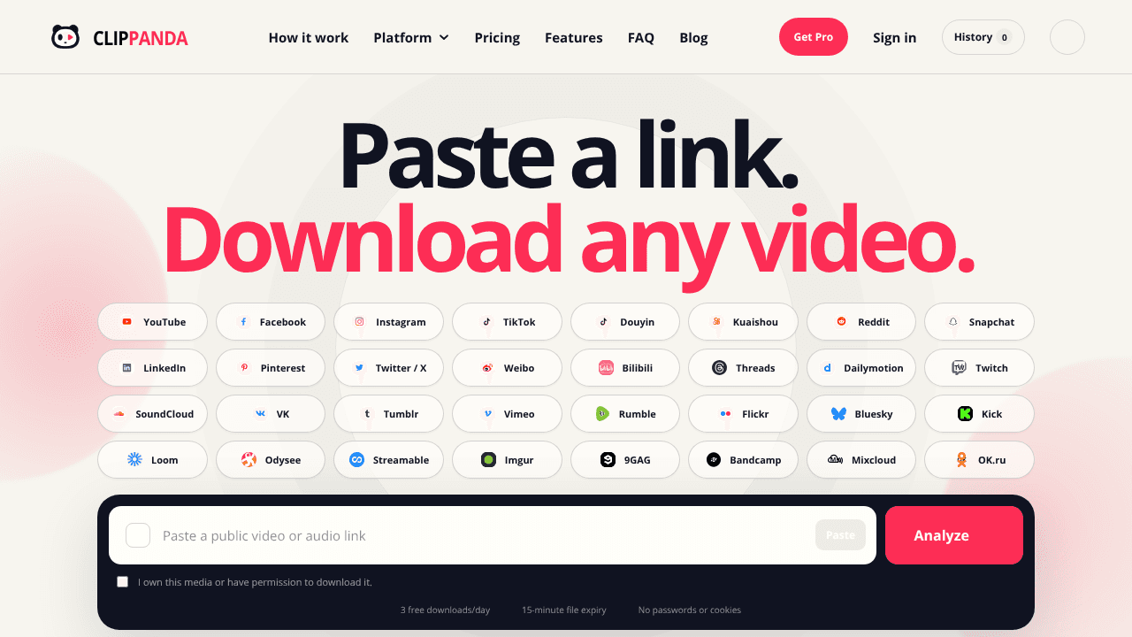 ClipPanda website screenshot