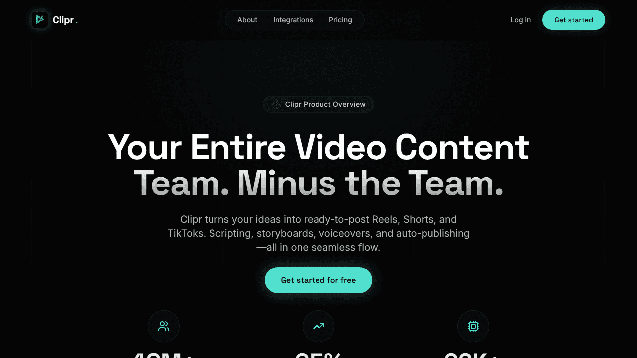 Clipr website screenshot
