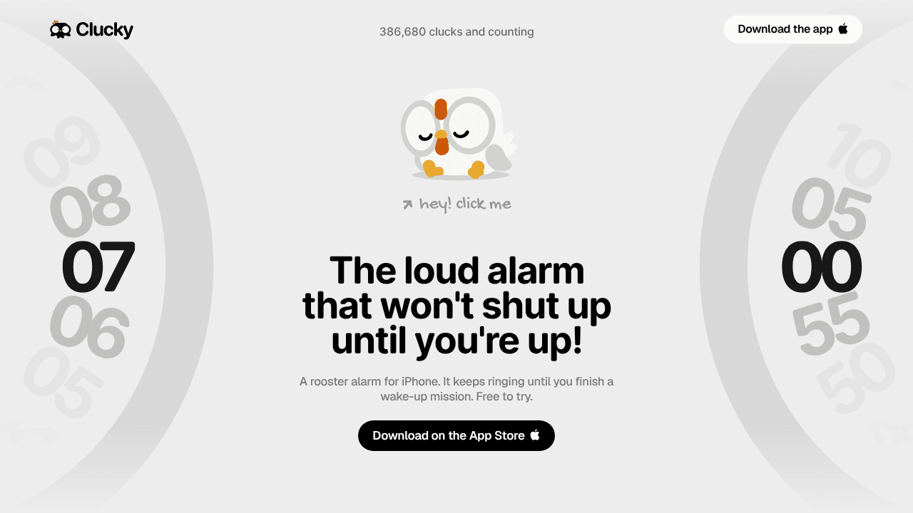 Clucky website screenshot
