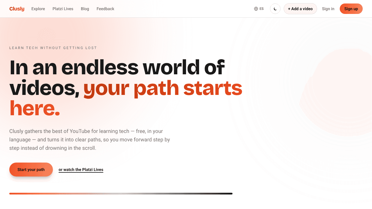 Clusly website screenshot