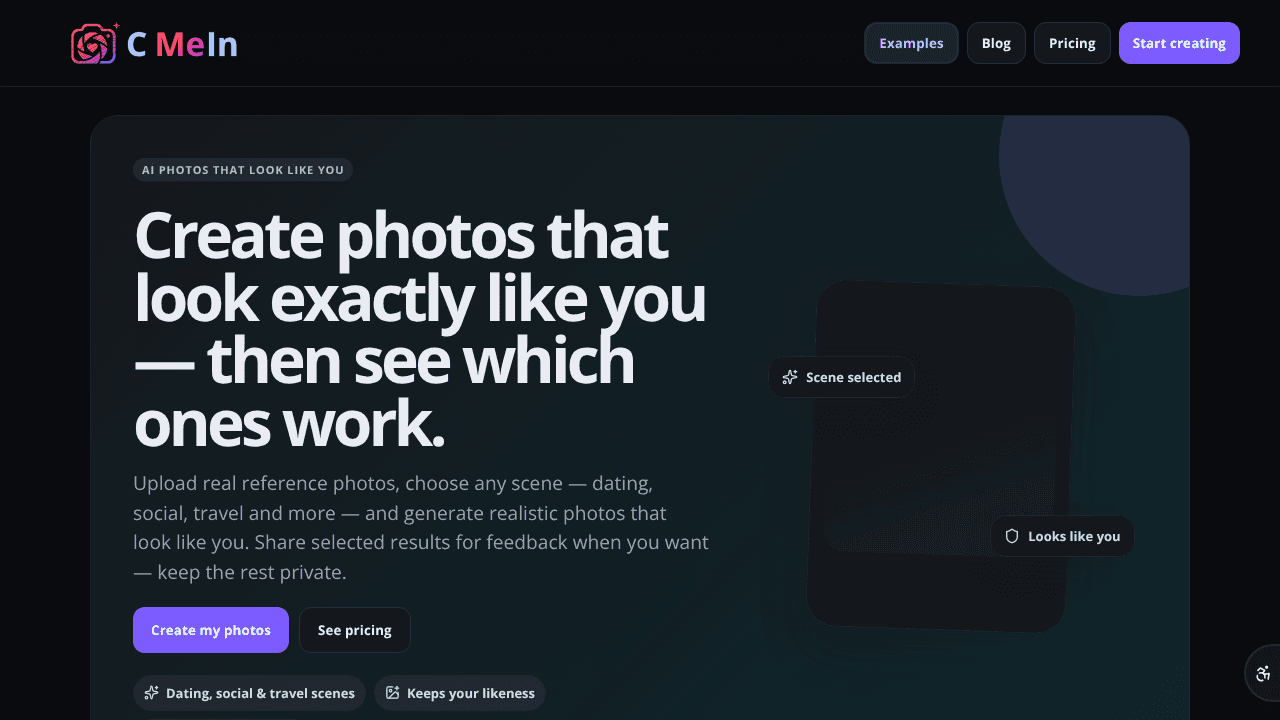 CMeIn website screenshot