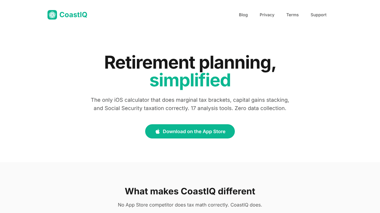CoastIQ website screenshot