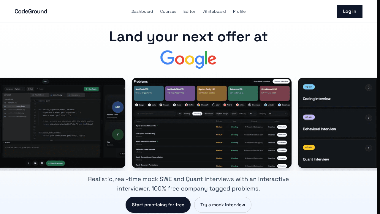 CodeGround website screenshot