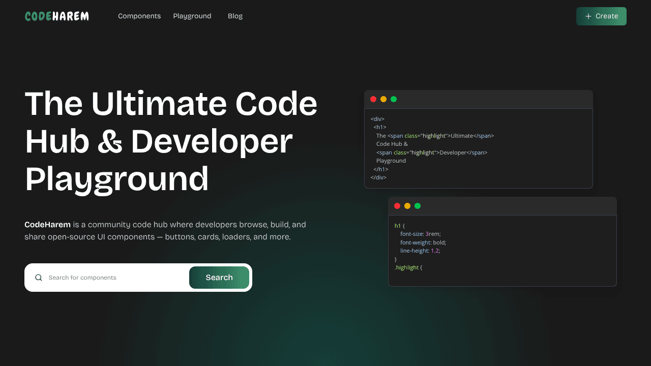 CodeHarem website screenshot