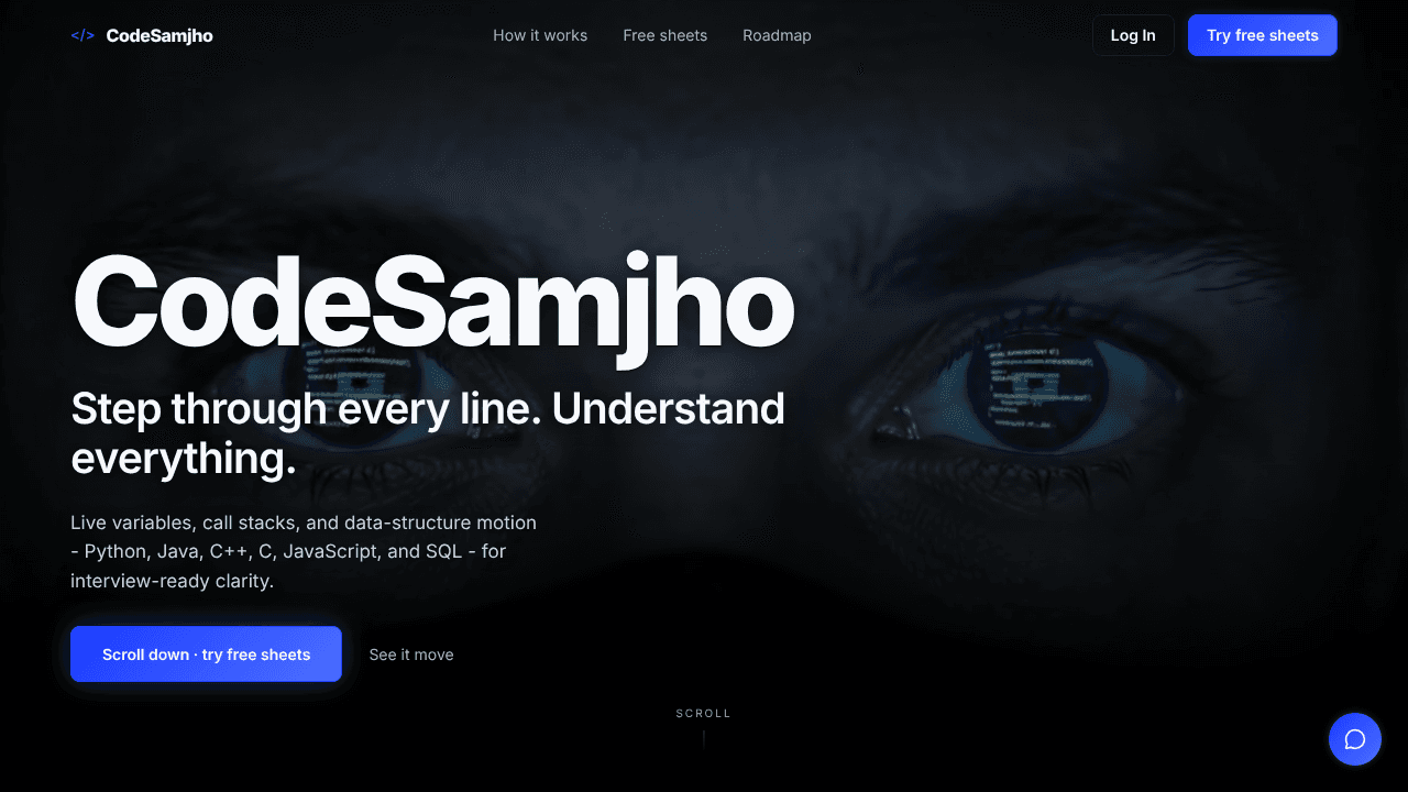 CodeSamjho website screenshot
