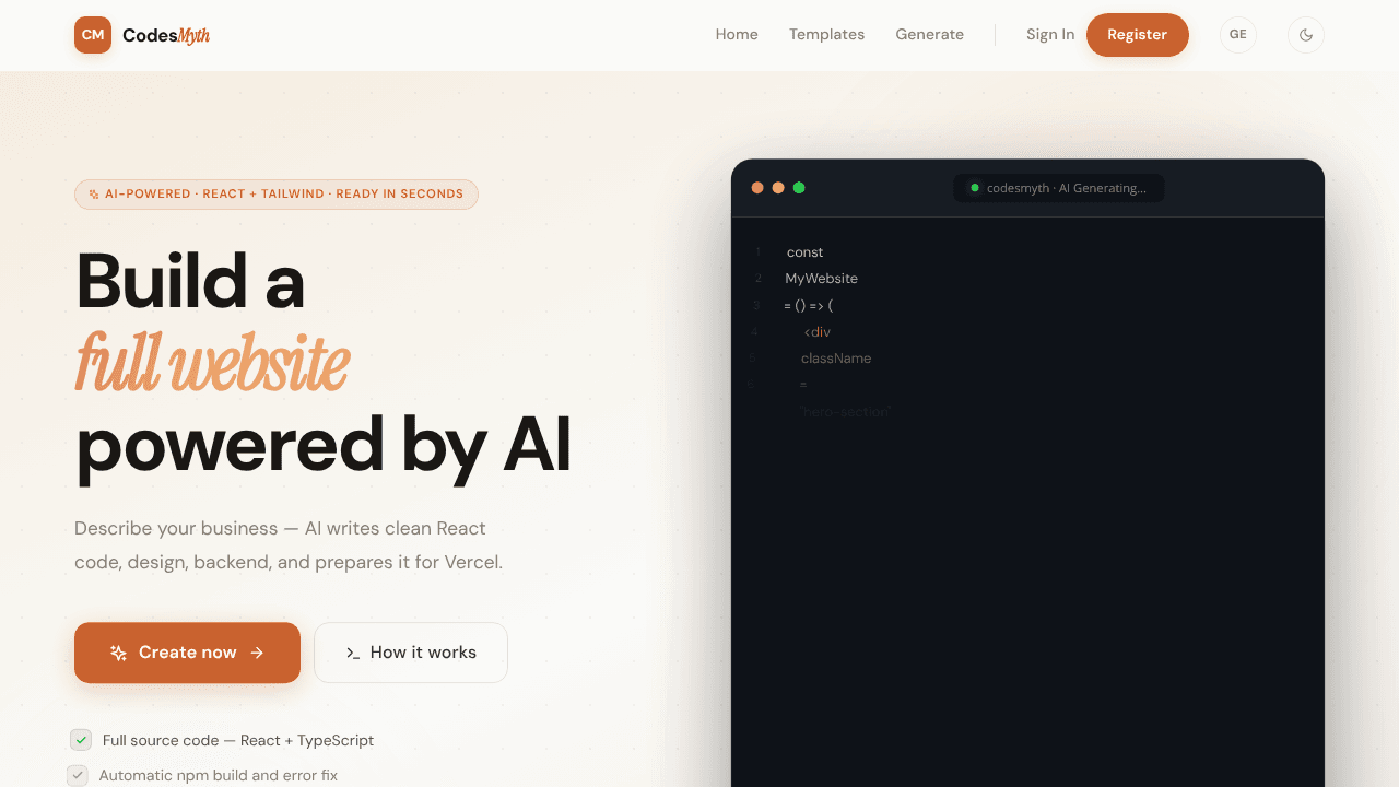 Codesmyth website screenshot