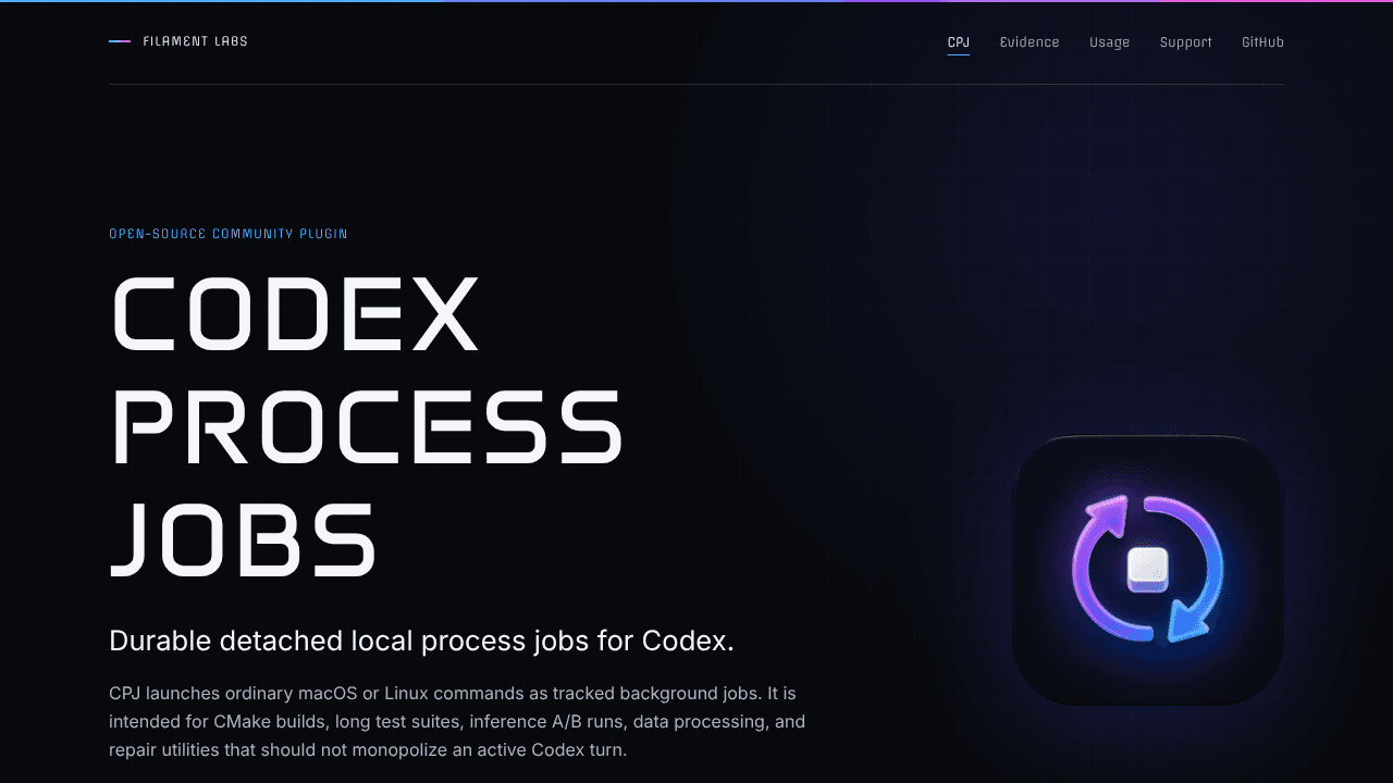 Codex Process Jobs website screenshot