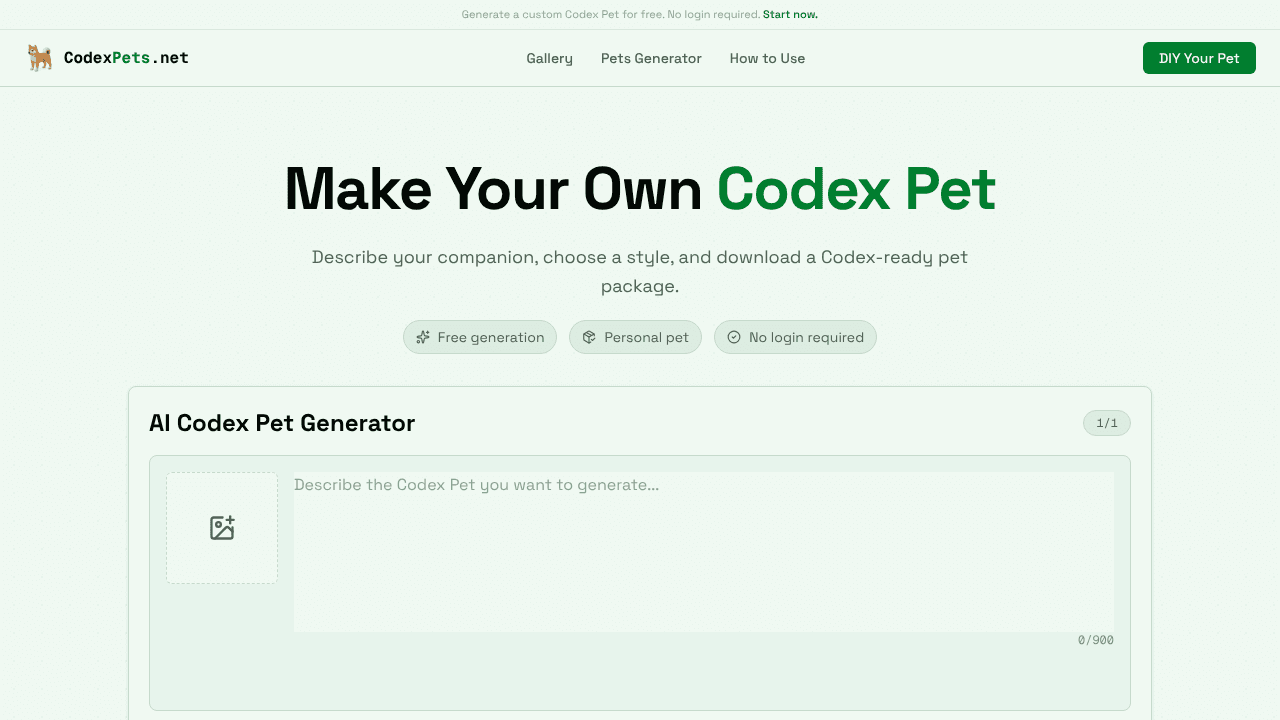 CodexPets.net website screenshot