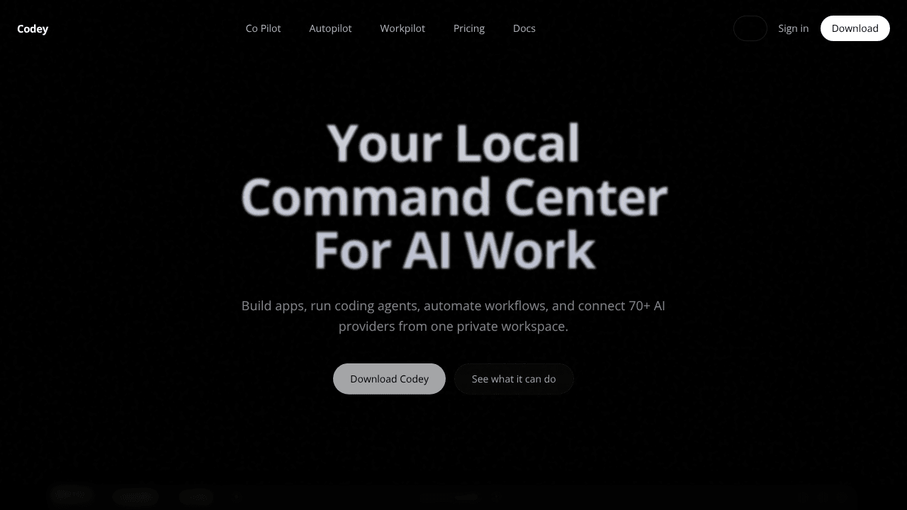 Codey website screenshot