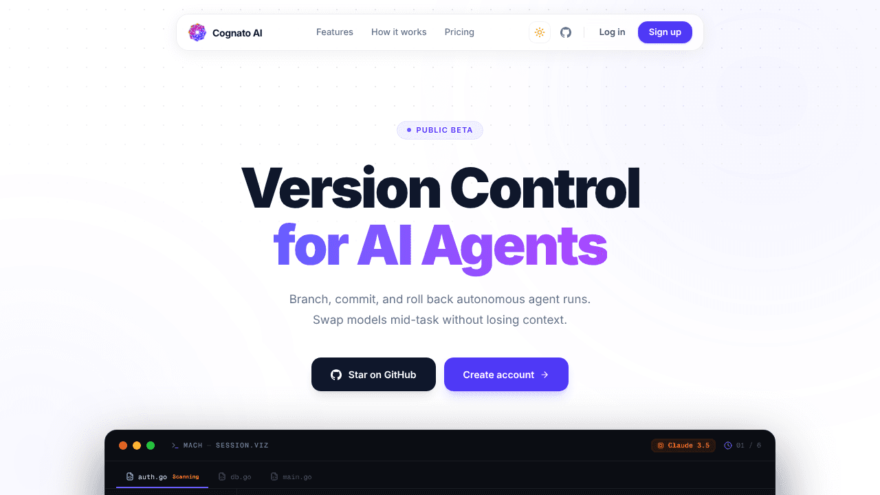 Cognato AI website screenshot