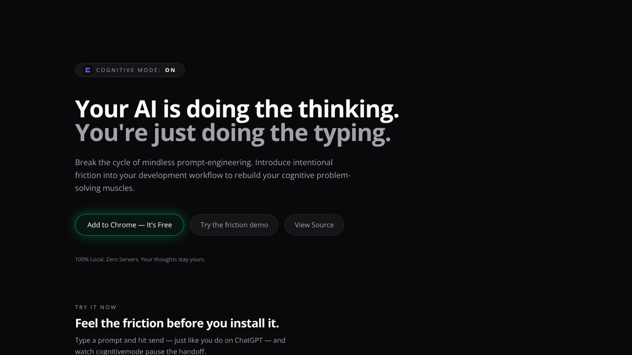Cognitive Mode website screenshot