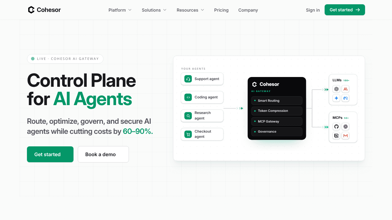 Cohesor website screenshot