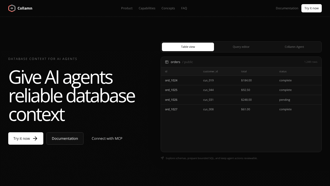 Collamn website screenshot