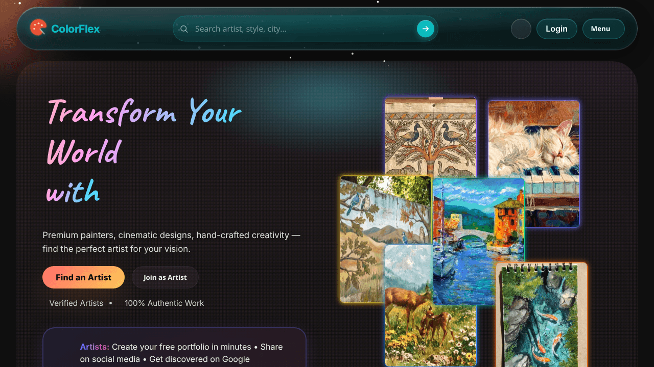 ColorFlex website screenshot