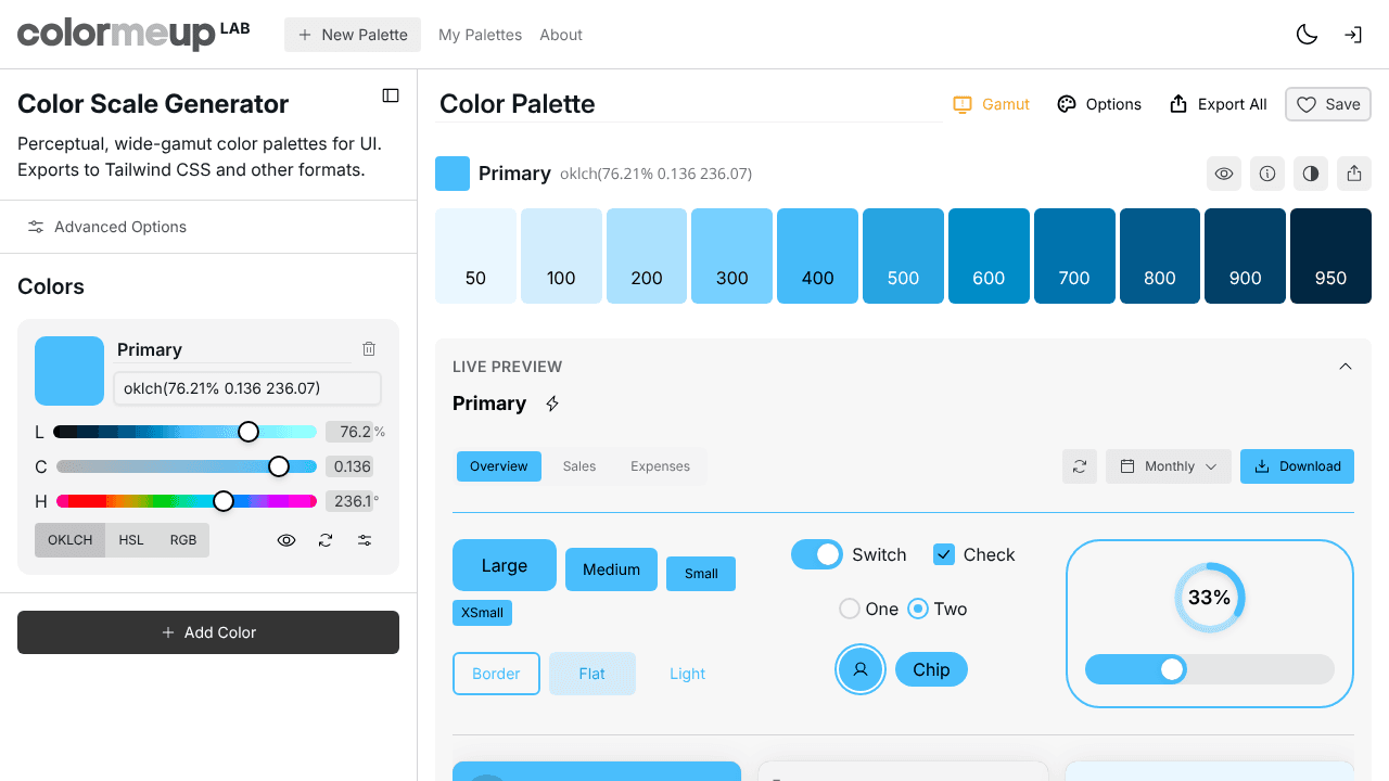 ColorMeUp Lab website screenshot