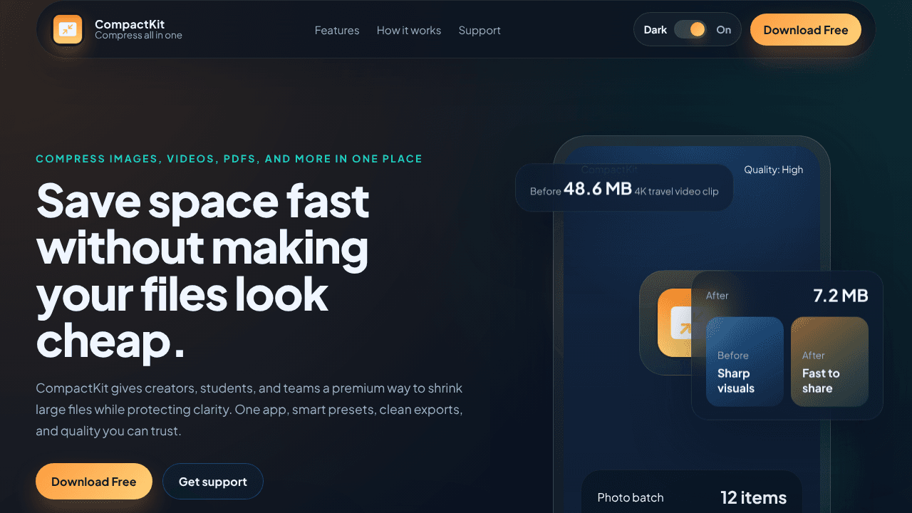 CompactKit website screenshot