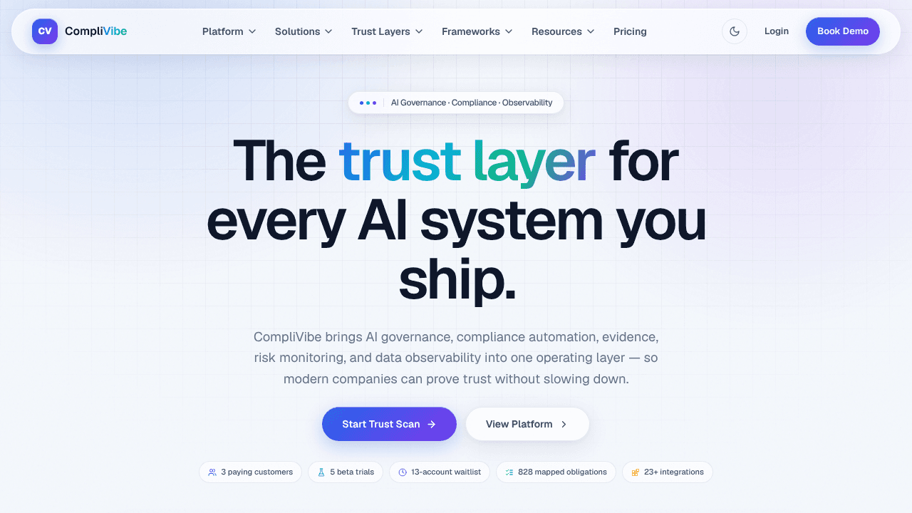 complivibe website screenshot