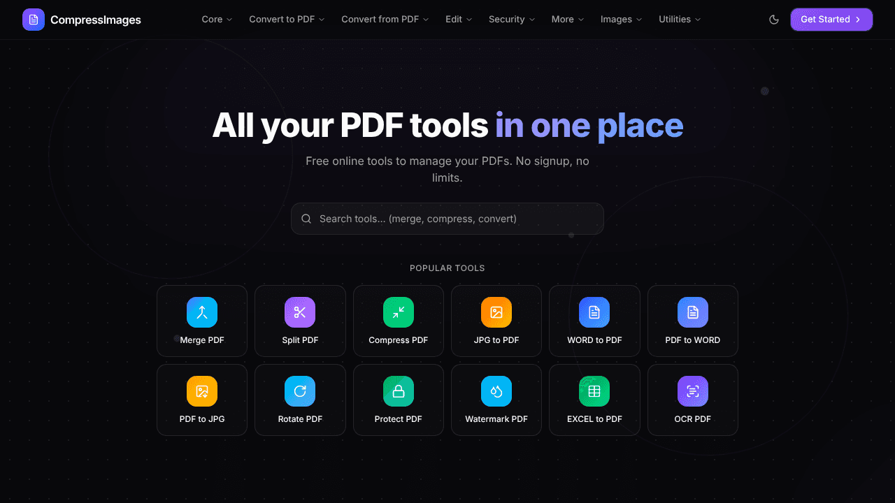 Compress Images website screenshot
